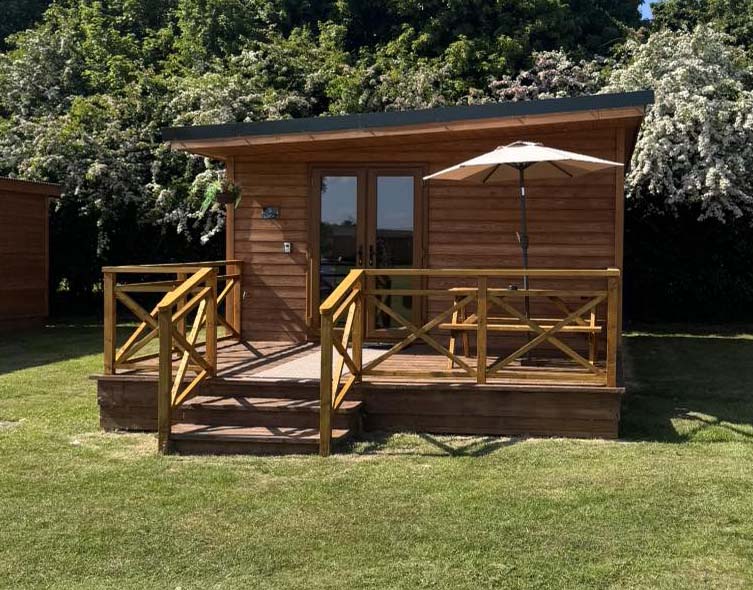 Glam lodge outside